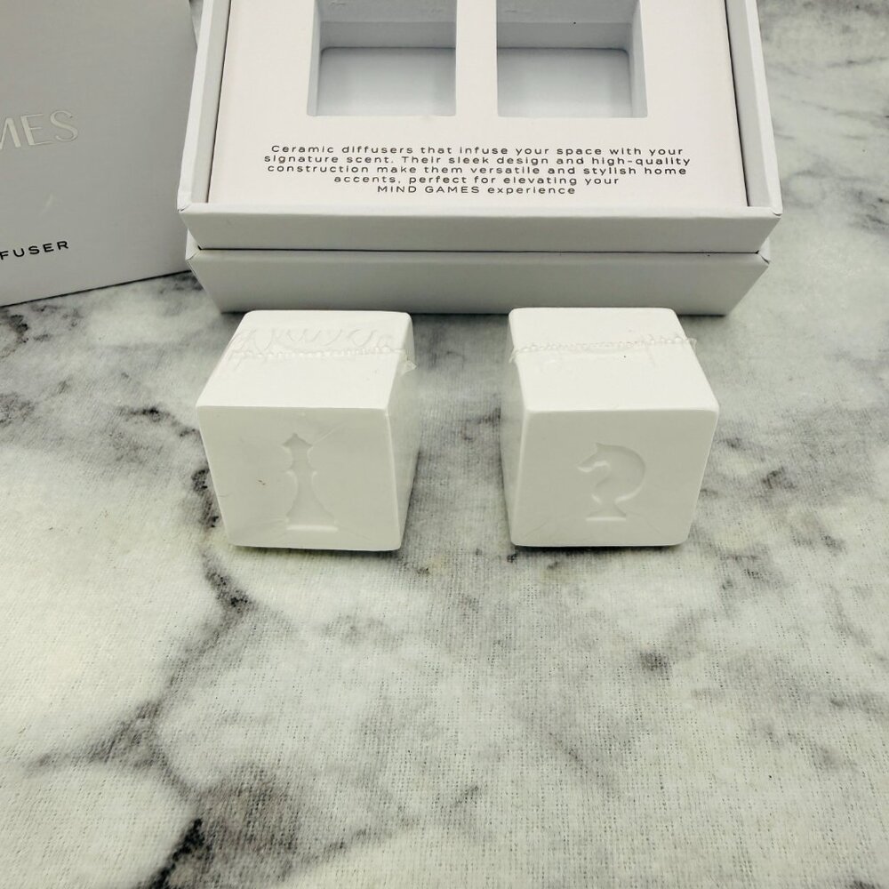 Mind Games Ceramic Diffusers Set,Minimalist Luxury Fragrance,2pc-BOXED-NEW - Picture 5 of 10